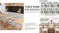 6505+ Table Runner Mockup Free Include TIFF