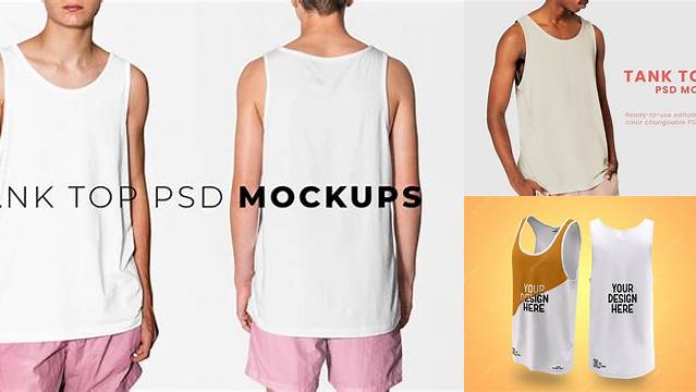 6510+ Tank Top PSD Mockup Top View Creative and Modern PSD Freebie