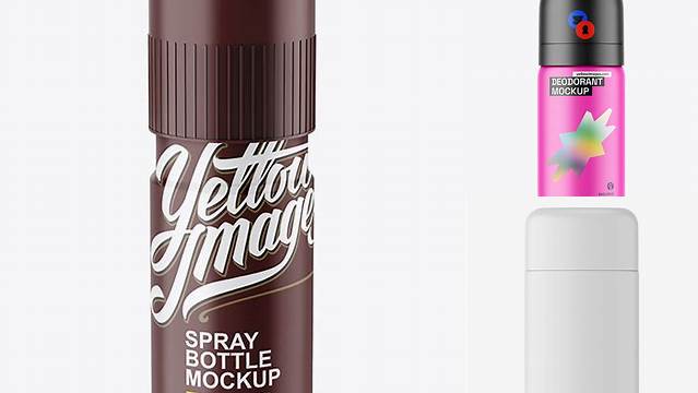 6515+ Matte Plastic Deodorant PSD Mockup High Angle Shot Digital Download