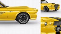 6519+ 1967 Shelby Mustang GT500 PSD Mockup Side View High-Quality Editable PSD