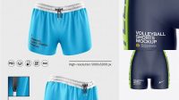 6523+ Women's Volleyball Shorts PSD Mockup Front View Download Free