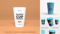 6524+ Plastic Cup PSD Mockup Front & Top Views Download Free