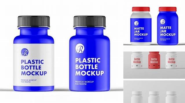 6528+ 250 ml Matte Plastic Bottle PSD Mockup Premium Quality PSD Freebie