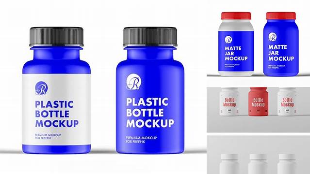 6528+ 250 ml Matte Plastic Bottle PSD Mockup Premium Quality PSD Freebie