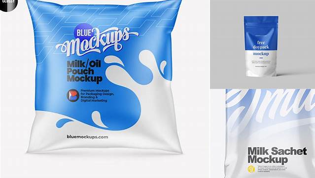 6531+ Milk Pouch Mockup Mockup File Free Download