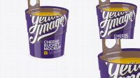 6533+ Glossy Cheese Bucket PSD Mockup High-Angle Shot Free PSD