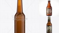 6534+ 33cl Amber Glass Ale Bottle PSD Mockup Download Free PSD