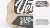 654+ Kraft Egg Container Front View High-Angle Shot Photoshop PSD Free for Designers