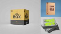 6540+ Paper Box PSD Mockup High-Angle Shot Smart Object PSD Template