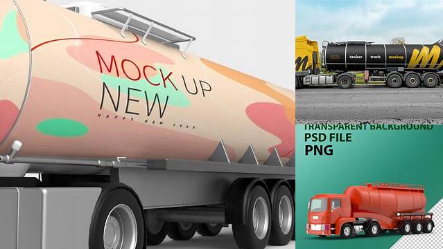 6542+ Fuel Truck Mockup PSD Free Download