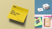 6543+ Sticky Notes Mockup PSD for Creative Projects