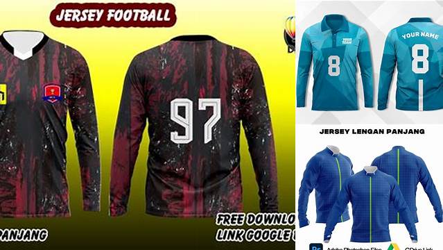 6544+ Mockup Jersey Lengan Panjang Cdr Editable PSD File