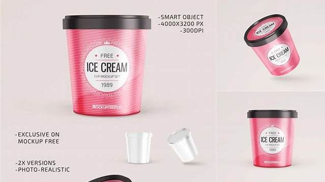 6548+ Matte Ice Cream Round Box PSD Mockup Free Downloadable Graphic Resource