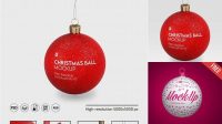 6551+ Two Matte Christmas Balls PSD Mockup Exclusive Free PSD Mockups