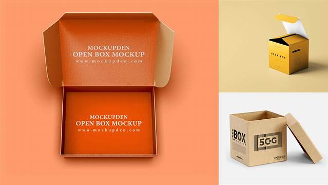 6553+ Open Box Mockup Professional PSD Template