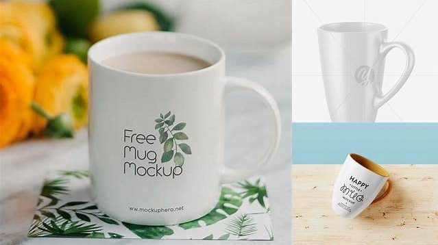 6555+ Matte Mug PSD Mockup Half Side View Free Digital Resource for Designers