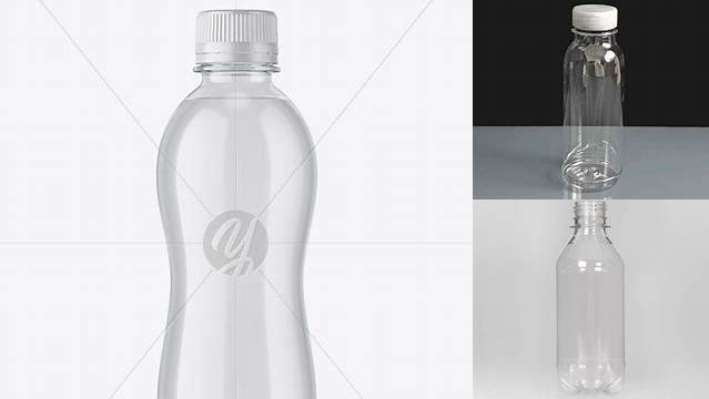 6556+ 330ml PET Clear Bottle with Drink & Shrink Sleeve PSD Mockup Free Professional PSD Download