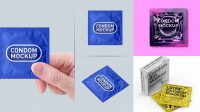 6564+ Condom Packaging PSD Mockup Easy-to-Use PSD Template