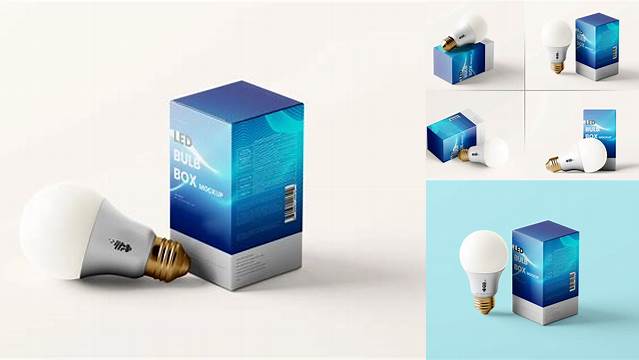 6569+ Light Bulb Box Mockup Include TIFF