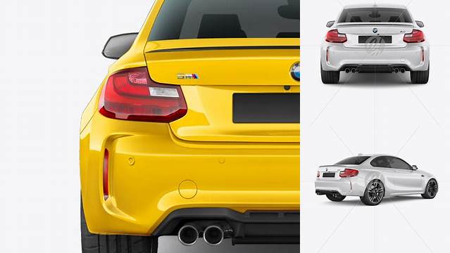 6570+ BMW M2 PSD Mockup Back view Smart PNG Image