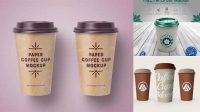 6574+ Matte Paper Coffee Cup PSD Mockup Front View Exclusive Free PSD Mockups