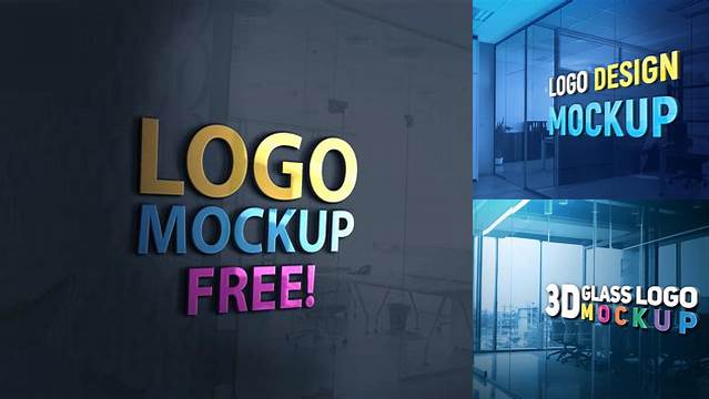 6577+ 3d Glass Window Logo Mockup Mockup File Free Download