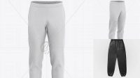 6579+ Men's Cuffed Sweatpants PSD Mockup Front Right Half-Side Download Free PSD