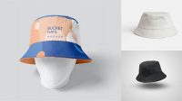 6585+ Bucket Hat PSD Mockup Front View High-Angle Shot Fully Editable Photoshop PSD Free Download