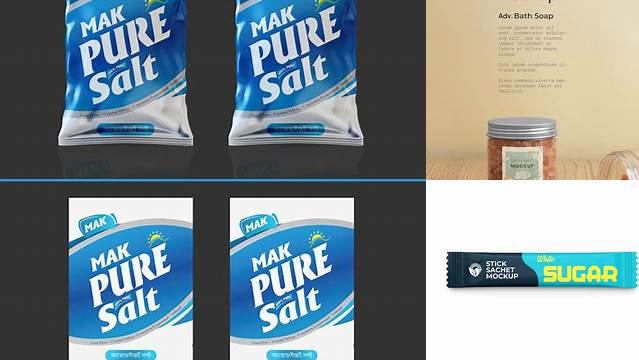 6587+ Salt Packaging Mockup Editable and Customizable PSD