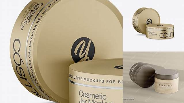 6590+ Two Matte Cosmetic Jars PSD Mockup Half Side View Modern and Unique Freebie PSD