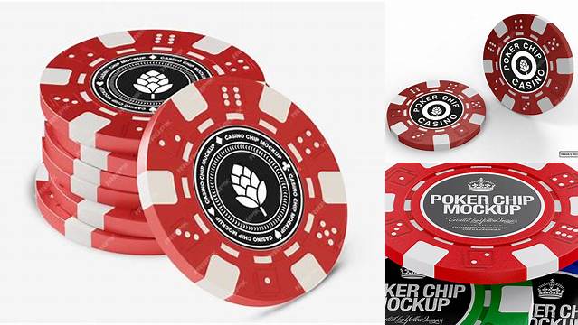 6592+ 3 Plastic Casino Tokens PSD Mockup Advanced Editable PSD