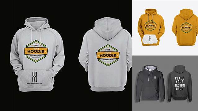 6594+ Men’s Heavy Blend Hoodie PSD Mockup Back View Free PSD Mockup Resource