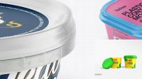 6600+ Glossy Plastic Container PSD Mockup High-Angle Shot Professional Photoshop Design Freebie