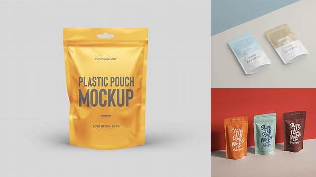 6602+ Matte Stand Up Pouch With Zipper PSD Mockup PSD Mockup Front View Free Mockup Templates