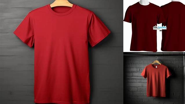 6602+ Mockup Kaos Merah Maroon Include TIFF