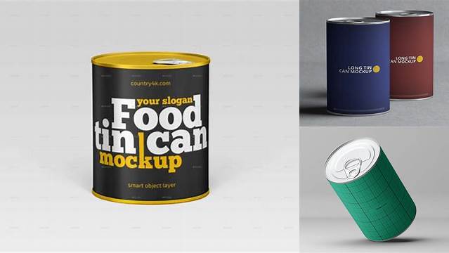 6606+ Two Tin Cans PSD Mockup Mockup PSD Free Download