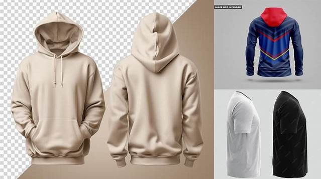 6608+ Men's Hooded T-shirt PSD Mockup Back Half-Side View Professional Quality PSD Freebie