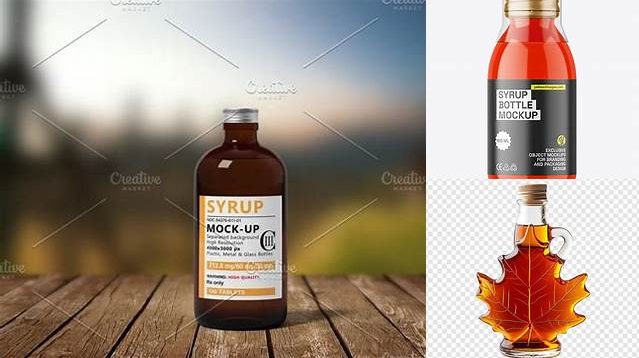 661+ Ceramic Maple Syrup Bottle PSD Mockup Editable Mockup PSD