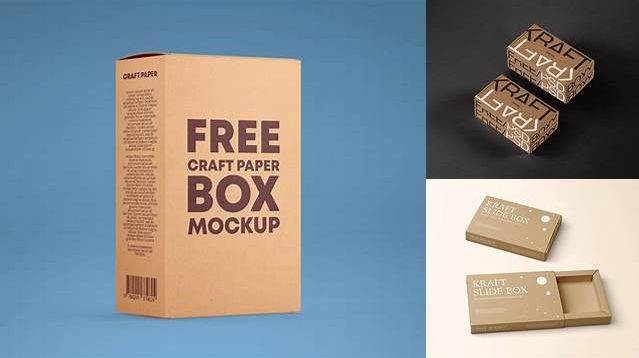 6615+ Kraft Paper Box With Socks PSD Mockup Free Professional PSD Download