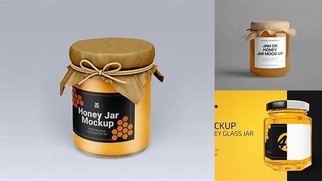 6616+ Honey Jar PSD Mockup Editable Mockup PSD