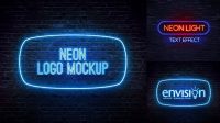 6617+ Neon Logo Mockup PSD Free Download