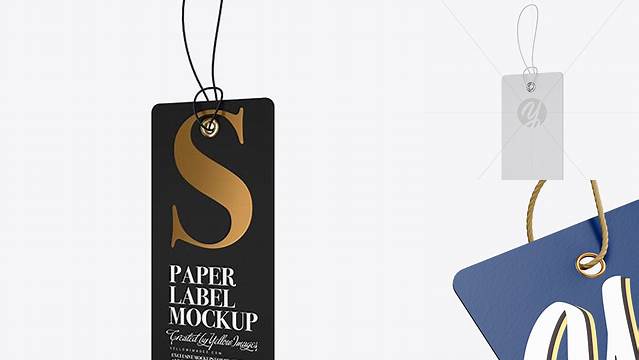 6617+ Paper Label With Rope PSD Mockup Half Side View PSD Download