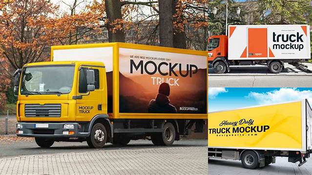 6617+ Truck Mockup Psd Free Smart Layer PSD