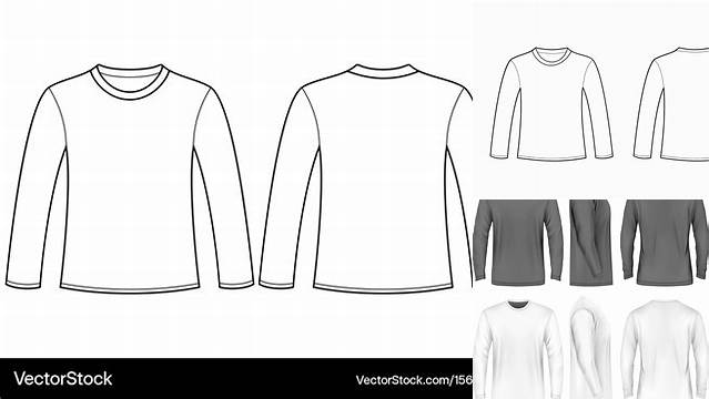 6621+ Men's Long Sleeve T-Shirt Front View Advanced Editable Template Free