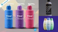 6621+ Shampoo Glossy Bottle PSD Mockup Smart Design Template Free