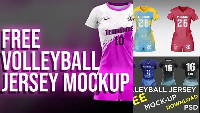 6624+ Volleyball Jersey Mockup Psd Free Premium Quality PSD Freebie