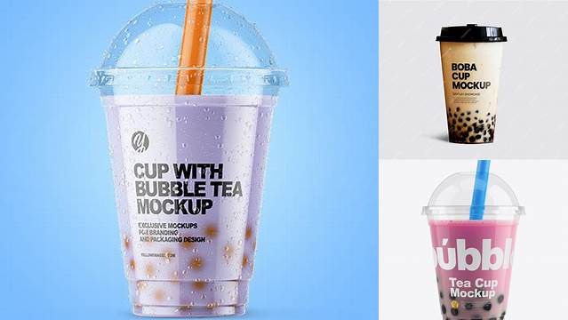 6625+ Boba Cup Mockup Free Smart PNG Image