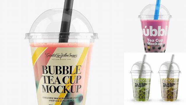 6626+ Bubble Tea Cup Mockup Free Download Easy Editable