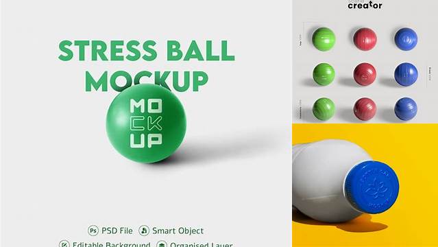 6628+ Stress Ball Mockup Psd Stylish Free PSD