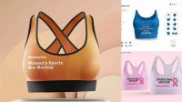 6629+ Sport Bra Mockup Easy Editable